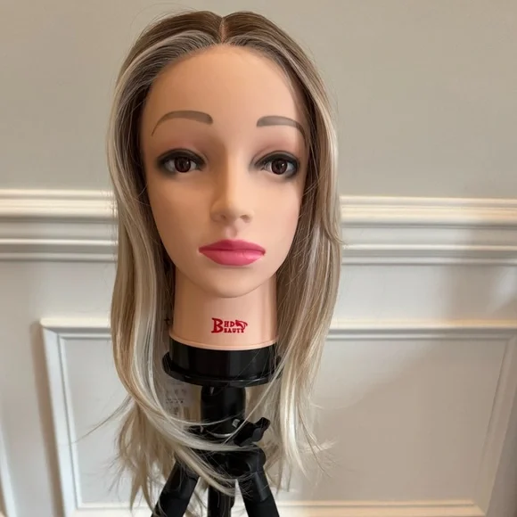 JB EXTENSIONS MULLER LIGHT MIXED BLONDE WITH TAGS, MIDDLE PART - Picture 2 of 4